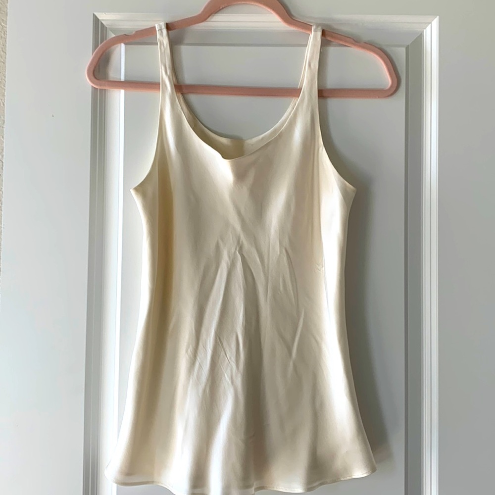 BHLDN ivory silk tank size Medium